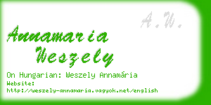 annamaria weszely business card